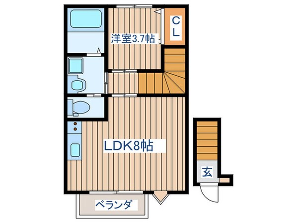 コンフォール萩野町Ⅰの物件間取画像